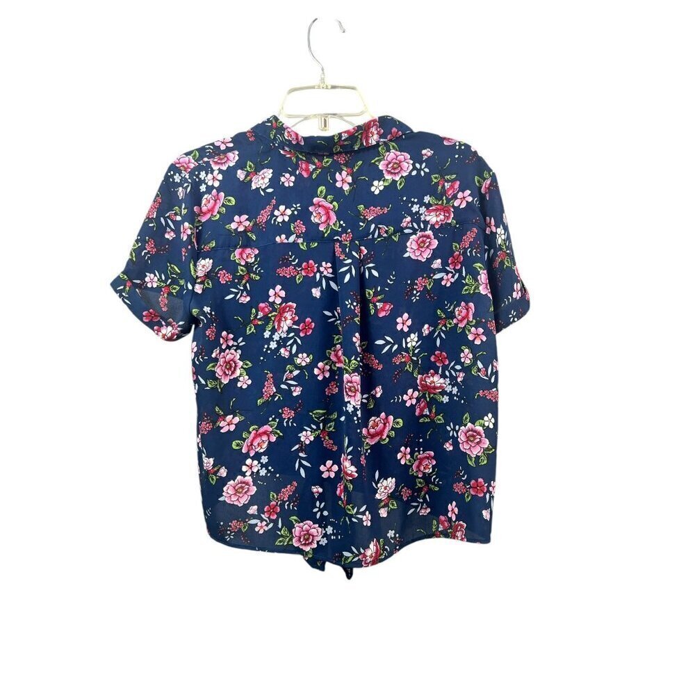 Pink Rose Women's Navy Blue Crop Top - Picture 2 of 7